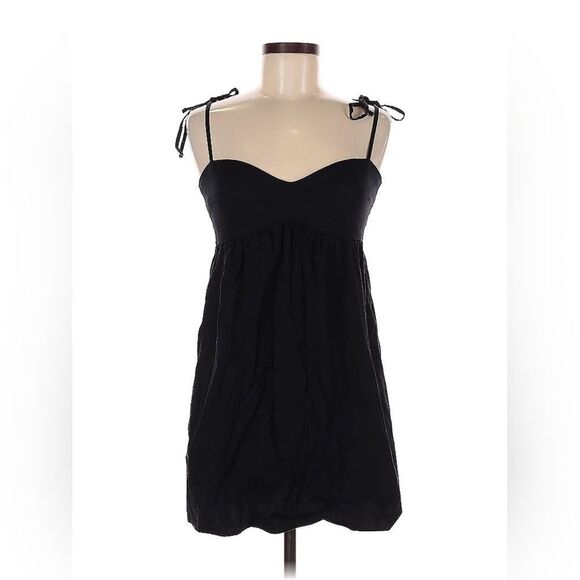 Reformation Cox Dress Black Sleeveless Dress with Tie Straps Size 6 - Picture 1 of 4